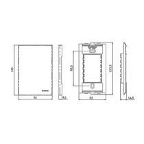 Interruptor Simples Duplo Margirius Sleek Com Placa 10a 4x2 Branco