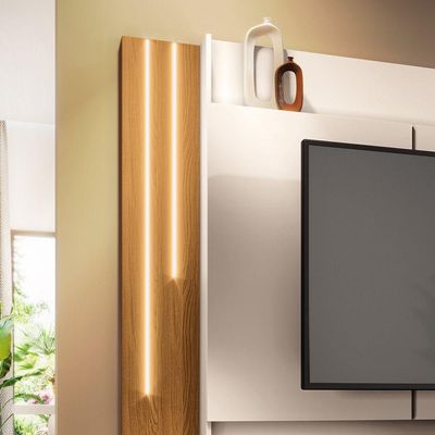 Estante De Tv 75 Pol 240cm Fany Off White-cinamomo H01 - DRossi