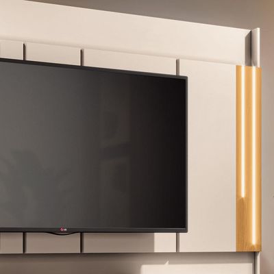 Estante De Tv 75 Pol 240cm Fany Off White-cinamomo H01 - DRossi