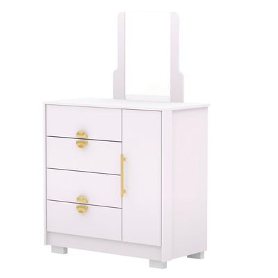 Comoda Com Espelho 4 Gavetas 1p 93 Cm Bel Branco Camarim Vlr Branco Camarim