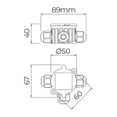 Caixa De Passagem Stella Ip68 Para Linha Jardim Preta