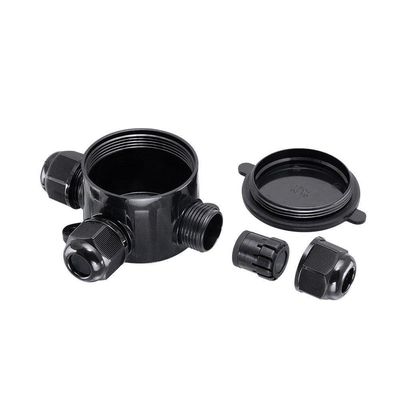 Caixa De Passagem Stella Ip68 Para Linha Jardim Preta