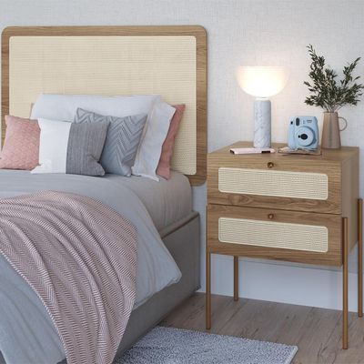 Cabeceira Solteiro E Mesa Cabeceira Palinha 28976 Hanover Dourado Artesano