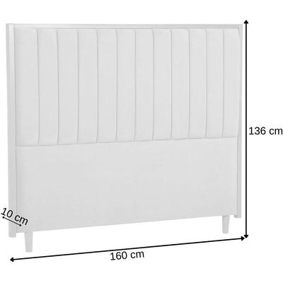 Cabeceira Estofada Queen Imperial Couro Marrom 160 Cm