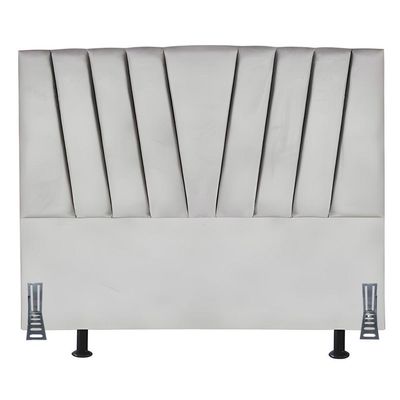 Cabeceira Cama Box Queen 160 Cm Noah Em Linho Com Frame Cor:cinza Claro