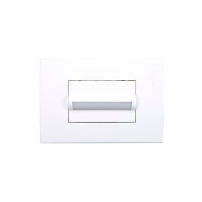 Balizador Horizontal Margirius Sleek Com Placa 4x2 Branco 6000k - Luz Branca Bivolt