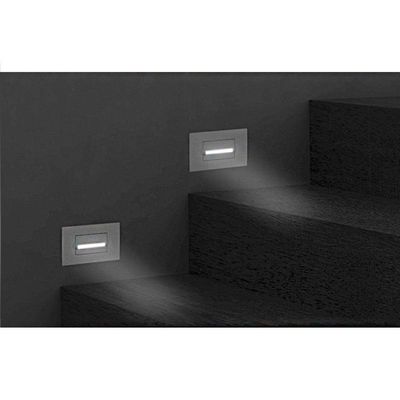 Balizador Horizontal Margirius Sleek Com Placa 4x2 Branco 6000k - Luz Branca Bivolt