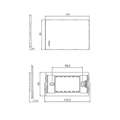 Balizador Horizontal Margirius Sleek Com Placa 4x2 Branco 6000k - Luz Branca Bivolt