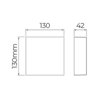 Arandela Stella Ice Quadrada Led 13cm Ip65 7,5w Bivolt Branco - 4000k - Luz Neutra