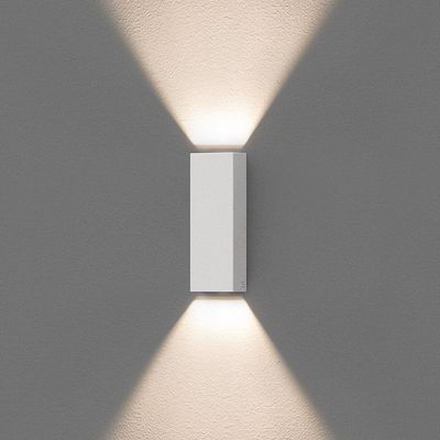 Arandela Stella Wall Mini Led 2 Fachos Abertos Ip65 5w Bivolt Branco - 3000k - Luz Amarela