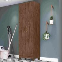Armario Multiuso New Iris 2 Portas 181x55 Cm Castanho Wood