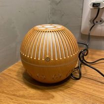 Umidificador Difusor De Aroma Ultrassonico Luz De Led Bola Rajada Marfim