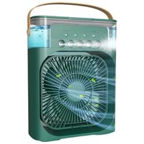 Ventilador Portátil De Mesa Mini Umidificador Verde