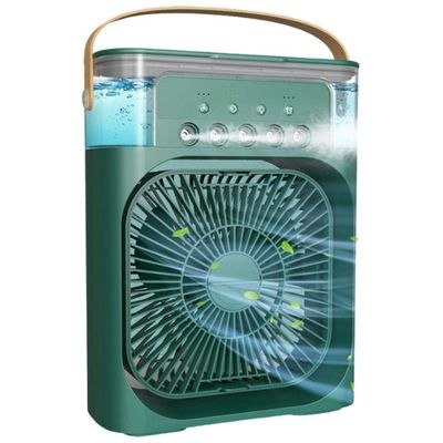 Ventilador Portátil De Mesa Mini Umidificador Verde
