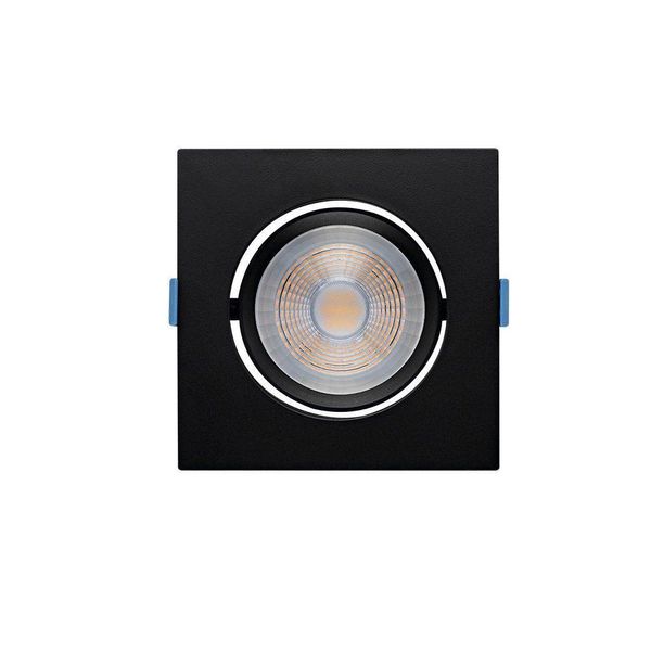 Spot De Led De Embutir Recuado Stella Easy Evo Par 20 Quadrado 7w Bivolt Preto - 3000k - Luz Amarela