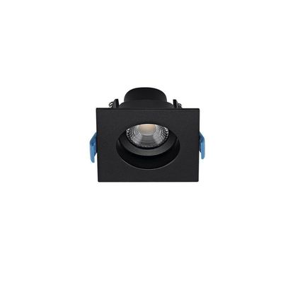 Spot De Led De Embutir Recuado Stella Easy Evo Mr11 Quadrado 3w Bivolt Preto - 3000k - Luz Amarela