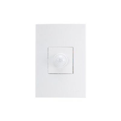 Sensor De Presença Modular Margirius Sleek 120° Com Placa 4x2 Branco Bivolt