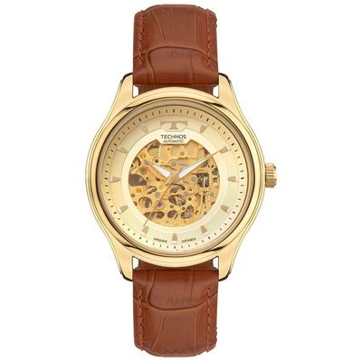 Relógio Technos Masculino Automatico Dourado - 8n24aq-0x