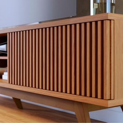 Rack Bancada Tv 75 Pol 218 Cm 4 Portas Fortaleza Freijo Colibri