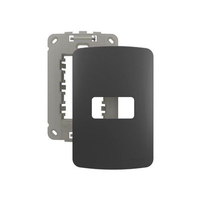 Placa Com Suporte Margirius B3 Colors 4x2 Para 1 Módulo Horizontal Grafite