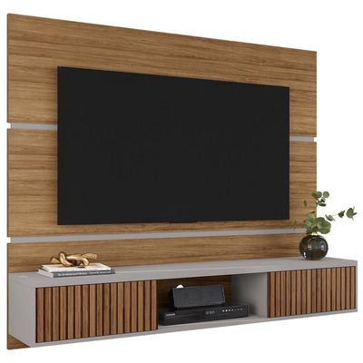 Painel Suspenso Tv 65 Pol 160 Cm Ambar Cinamomo Off White Bechara