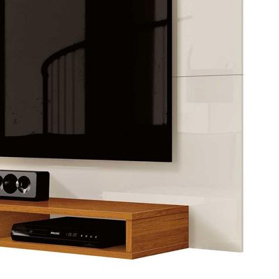 Painel Para Tv Até 43 Polegadas 1,20m Com Nicho Fox New Edn - Off White - Cedro Off White - Cedro