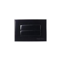 Placa Para Móveis 65x45 Com Interruptor Duplo Paralelo Margirius Sleek 10a Preto Ebony