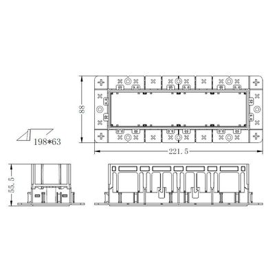 Moldura No-frame Nordecor 6683 Para 4 Módulos Tap Branco