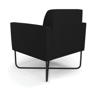 Poltrona Base X Industrial Preto Marisa Linho A79 Preto
