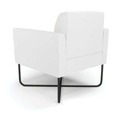 Poltrona Base X Industrial Preto Marisa Corino Branco