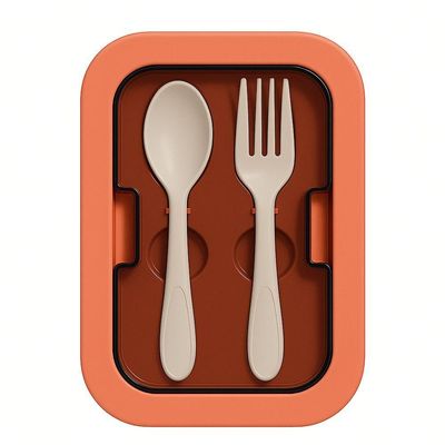 Kit Marmita Com Divisórias E Talheres Terracota