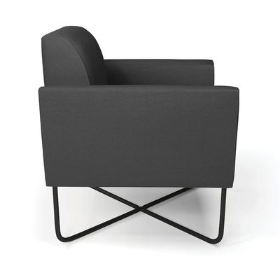 Kit 2 Poltronas Base X Industrial Preto Marisa Corino Preto