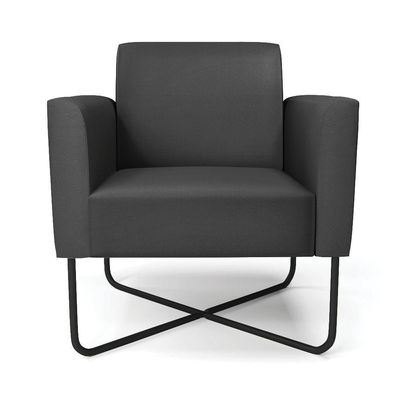 Kit 2 Poltronas Base X Industrial Preto Marisa Corino Preto