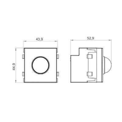 Módulo Sensor De Presença Modular Margirius Sleek 120° Bivolt Branco