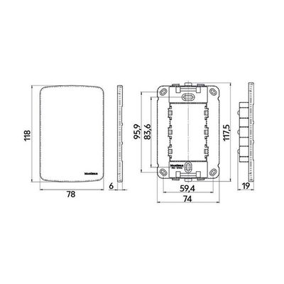 Interruptor Bipolar Paralelo Margirius B3 10a Com Placa 4x2 Branco