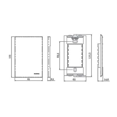 Interruptor Paralelo Duplo Margirius Sleek 10a Com Placa 4x2 Branco
