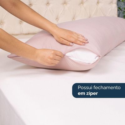 Fronhas Para Travesseiro De Corpo Slim 1,50m X 50cm 2 Unidades - Rose