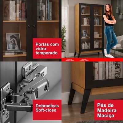 Estante Livros Genialflex Jamaica Pt 2 Portas