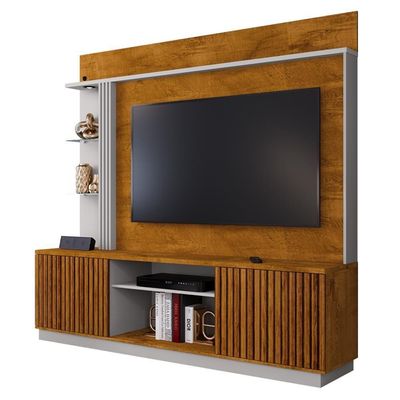 Estante Home Tv 65 Pol 201 Cm Atlanta Naturalle Off White Bechara