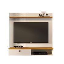 Estante Home Theater Suspenso íris Com Aparador Para Sala Buffet Monza Cinamomo Off White - Madetec