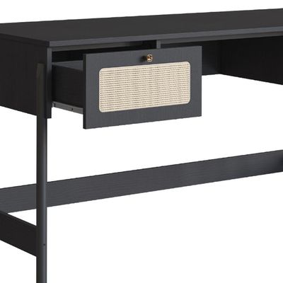Conjunto Estante E Escrivaninha Pes Madeira 27974 Nero Preto Artesano