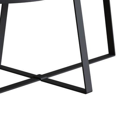 Conjunto Mesa De Centro Sala De Estar 27959 Preto Artesano Preto