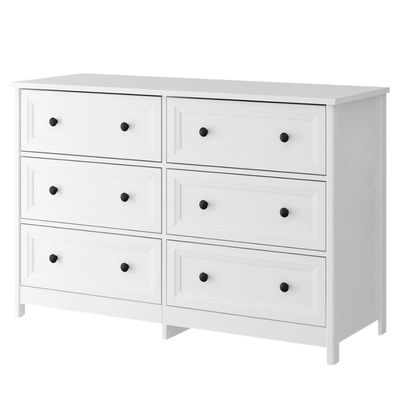 Comoda Para Quarto 6 Gavetas 120 Cm Dm217 Branco Dtall Branco