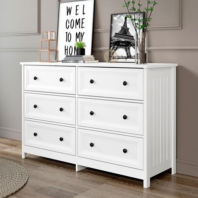 Comoda 6 Gavetas E 02 Mesas De Cabeceira 3 Gavetas Branco Dtall Branco