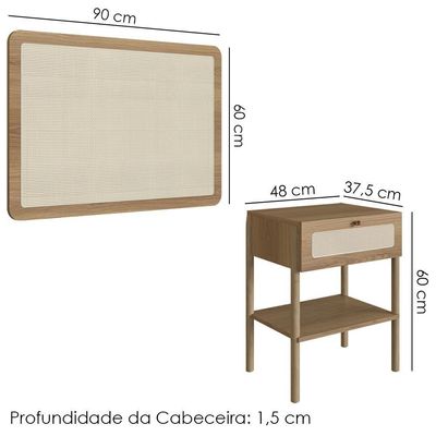 Cabeceira Solteiro E Mesa Cabeceira Palinha 27975 Hanover Artesano Hanover