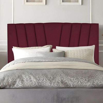 Cabeceira Cama Box King 195 Cm Noah Em Suede Com Frame Cor:bordô