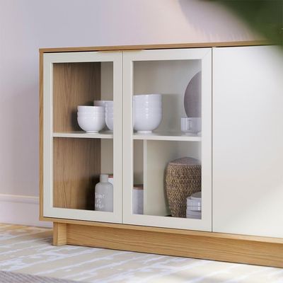 Balcao Aparador Buffet 4 Portas 160 Cm Vitoria Freijo Off White Colibri