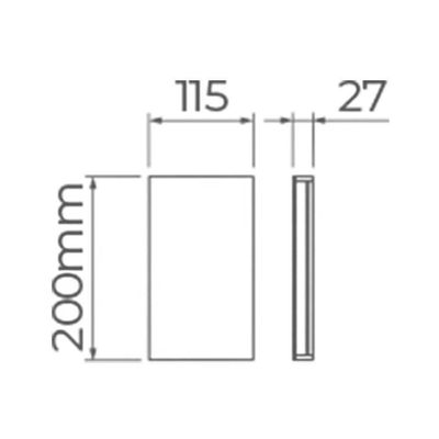 Arandela Stella Reflex Led 20cm Ip65 6w Bivolt Preto - 2700k - Luz Amarela