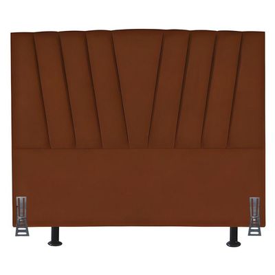 Cabeceira Cama Box King 195 Cm Noah Em Suede Com Frame Cor:terracota