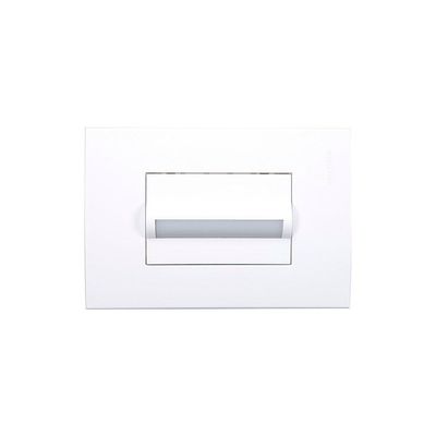 Balizador Horizontal Margirius Sleek Com Placa 4x2 Branco 3000k - Luz Amarela Bivolt